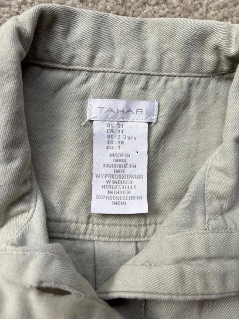 🟩Tahari Utility Vest Toddler 3T - Picture 3 of 4